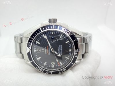 Fake Omega Seamaster Planet Ocean Stianless Steel Black Watch